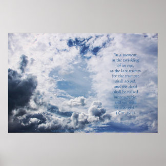 Öppna heavens Skriv ut med skript, versaler Poster