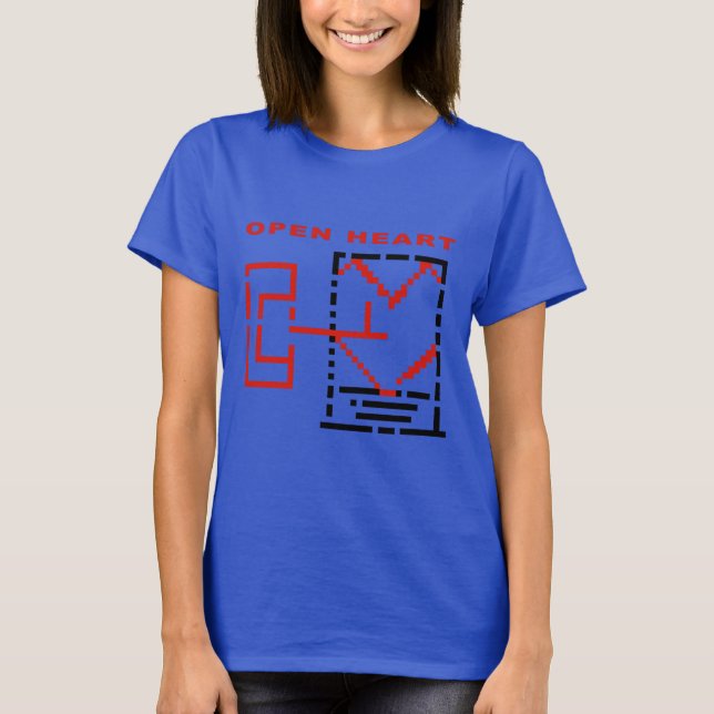 Öppna hjärta T-Shirt (Framsida)