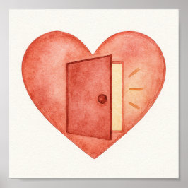 Öppna hjärtat poster