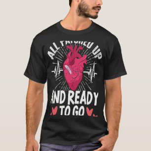 Öppna hjärtkirurgi, bypass Awareness Heart All Pat T Shirt