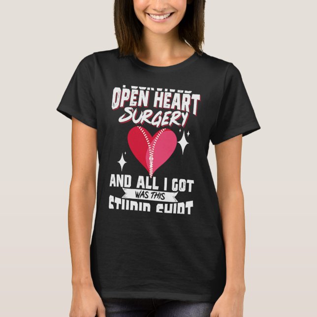 Öppna hjärtkirurgi, omringningsmedvetande Heart I  T Shirt (Framsida)
