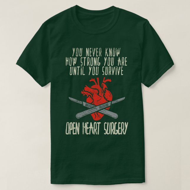 Öppna hjärtkirurgi t shirt (Design framsida)
