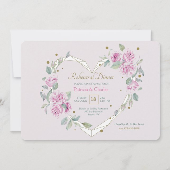 Öppna hjärtrepetitionsmiddag inbjudningar (Framsida)