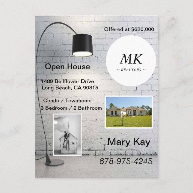 Öppna husvykort för nya husägare vykort (Framsida)