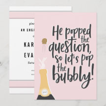 Öppna inbjudan till Förlovningsfest för bubblor