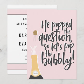 Öppna inbjudan till Förlovningsfest för bubblor