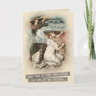 Öppna inte före lördag! helgkort