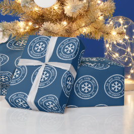 Öppna inte förrän 25 december Blått inslagspapper Presentpapper