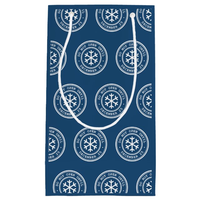 Öppna inte förrän blå julklapp (Framsidan)