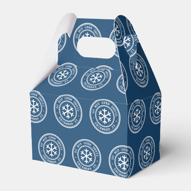 Öppna inte förrän den blå jullfavoritrutan presentaskar (Framsidan Sidan)