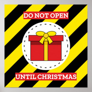 Öppna inte förrän jul poster