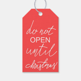 Öppna inte förrän jul presentetikett