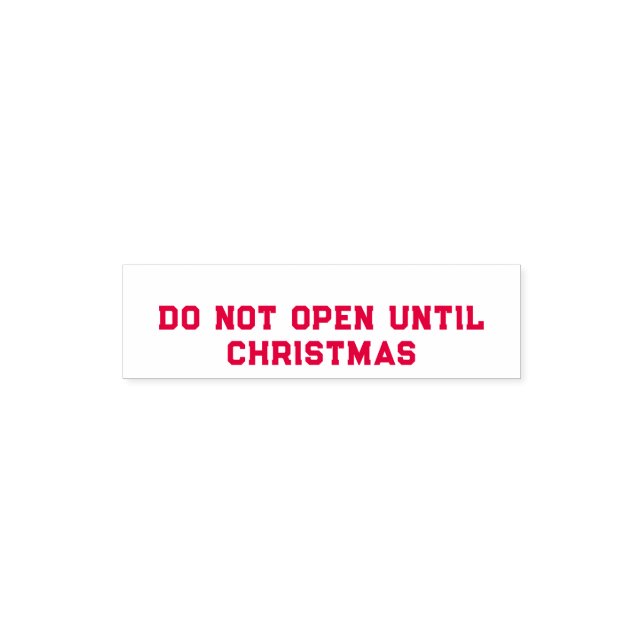 Öppna inte förrän jul Självbläckande stämpel (Design)
