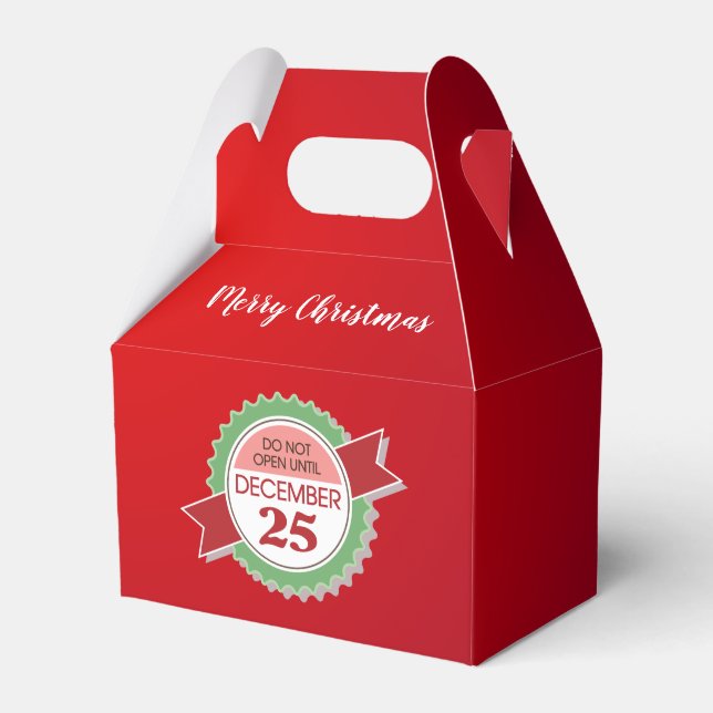 Öppna inte förrän julklapps Favoritlåda Presentaskar (Framsidan Sidan)