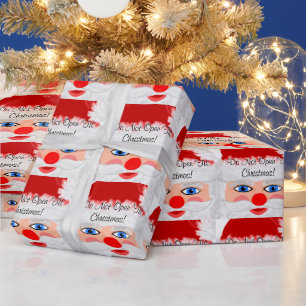 Öppna inte 'Til jul Santa som slår in papper Presentpapper