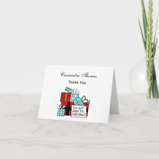 Öppna inte Til Julklapp Julafton Helgkort (Framsida)