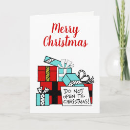 Öppna inte Til Julklapp Julafton Helgkort