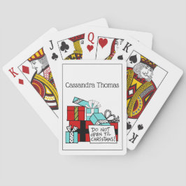 Öppna inte Til Julklapp Julafton Kortlek