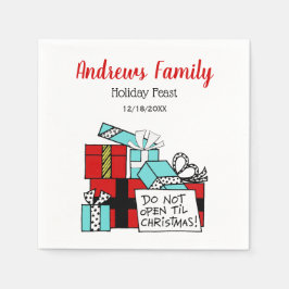 Öppna inte Til Julklapp Julafton Pappersservett