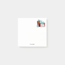 Öppna inte Til Julklapp Julafton Post-it Block