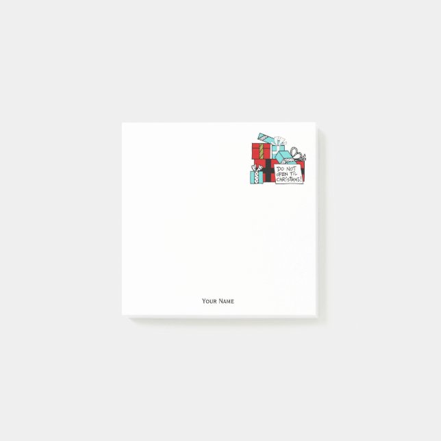 Öppna inte Til Julklapp Julafton Post-it Block (Framsida)