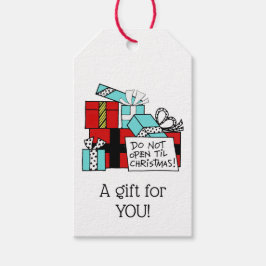 Öppna inte Til Julklapp Julafton Presentetikett