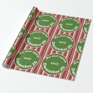Öppna inte tills December 25 slående in papper Presentpapper