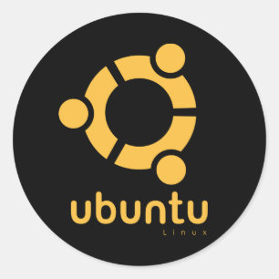 Öppna källa för Ubuntu Linux Runt Klistermärke