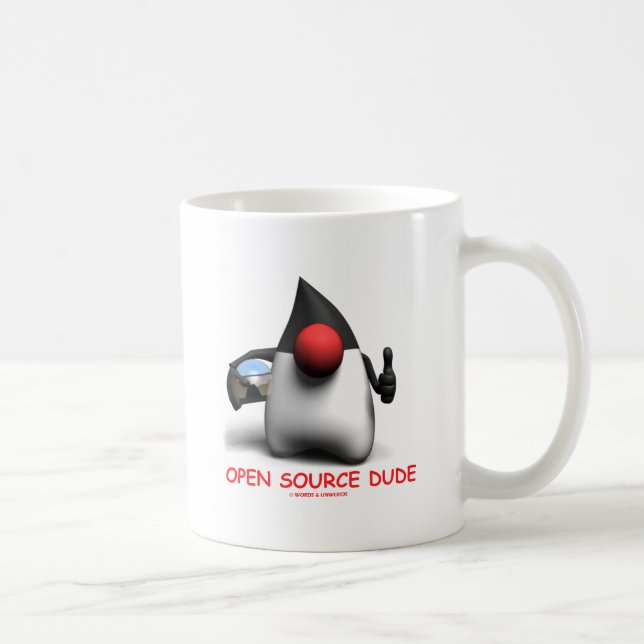 Öppna källduden (hertigen för softwarebärare) kaffemugg (Höger)