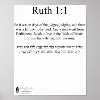 Öppna källöversättningsruth 1:1 poster
