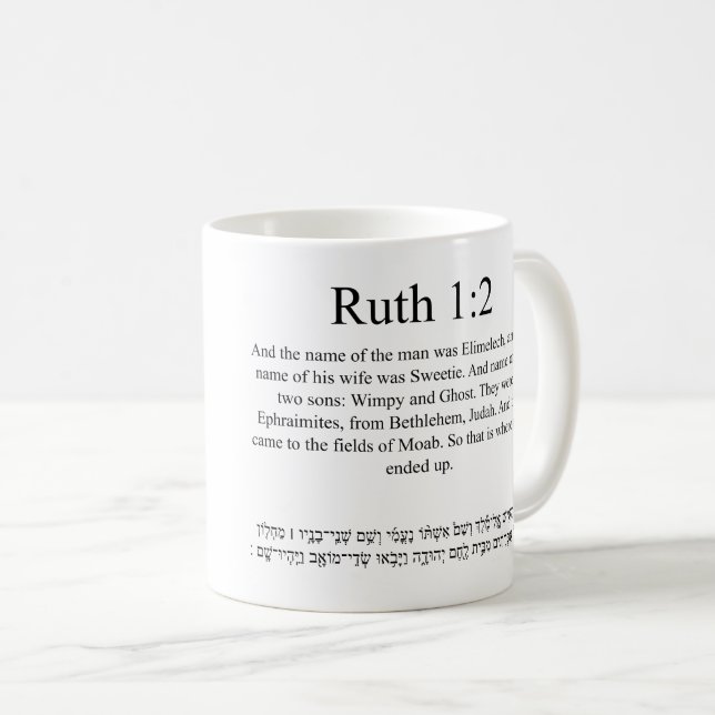 Öppna källöversättningsruth 1:2 kaffemugg (Framsida höger)