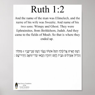 Öppna källöversättningsruth 1:2 Poster