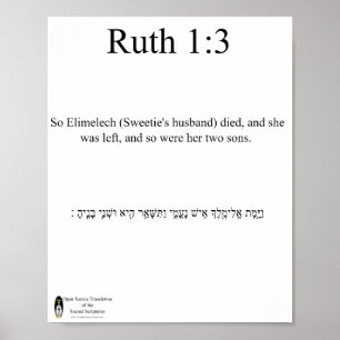 Öppna källöversättningsruth 1:3 Poster
