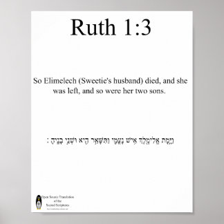 Öppna källöversättningsruth 1:3 Poster