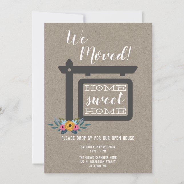 Öppna kammarinbjudan, vi Flyttat inbjudan (Framsida)