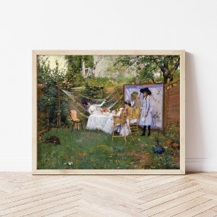 Öppna Luft Breakfast William Merritt Chase Poster