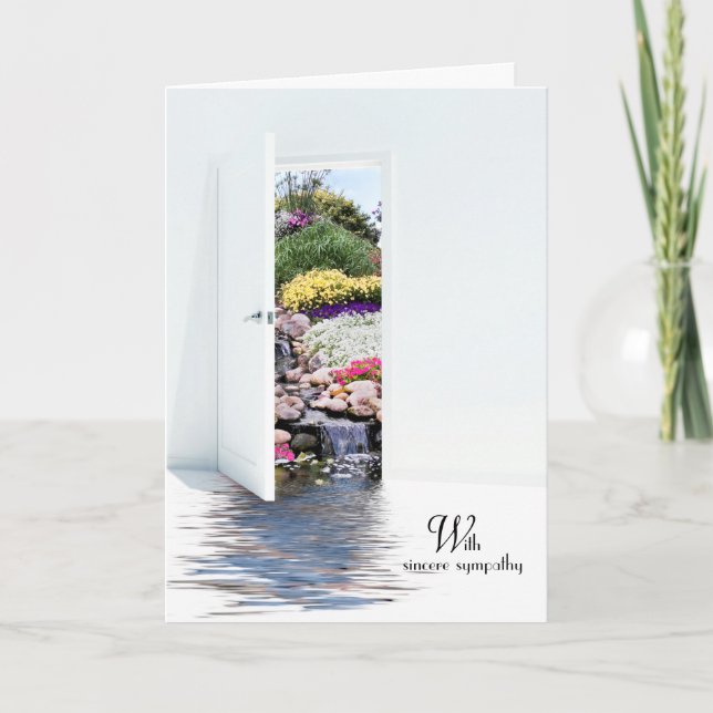 Öppna medkänsla för trädgårdsdörr kort (Framsida)