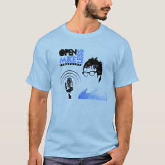 Öppna Mikeless Tshirtblått med turnerar data T-shirt