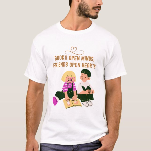 Öppna minnen i bokar, Vänner öppna hörn T Shirt (Framsida)