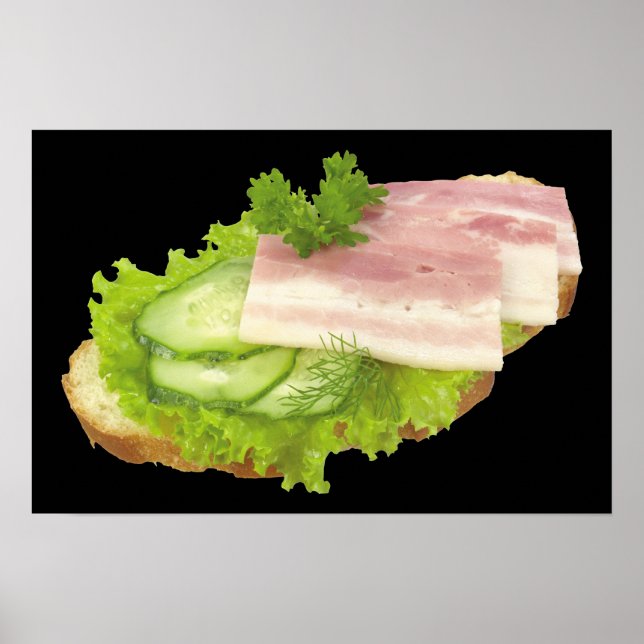 Öppna mot kantad sandwich poster (Framsidan)