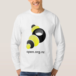 Öppna nyazeeländskt med websiten t-shirt