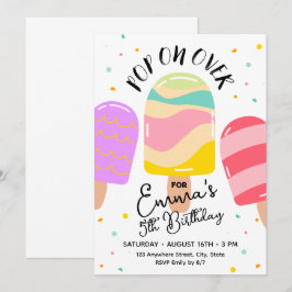 Öppna över Födelsedagsfest inbjudan-vykort Inbjudningar