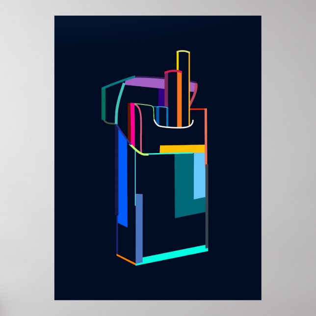 Öppna paket cigaretter poster (Framsidan)