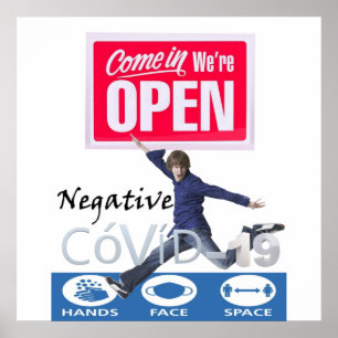 Öppna Poster projektionsyta för Covid 19 Store