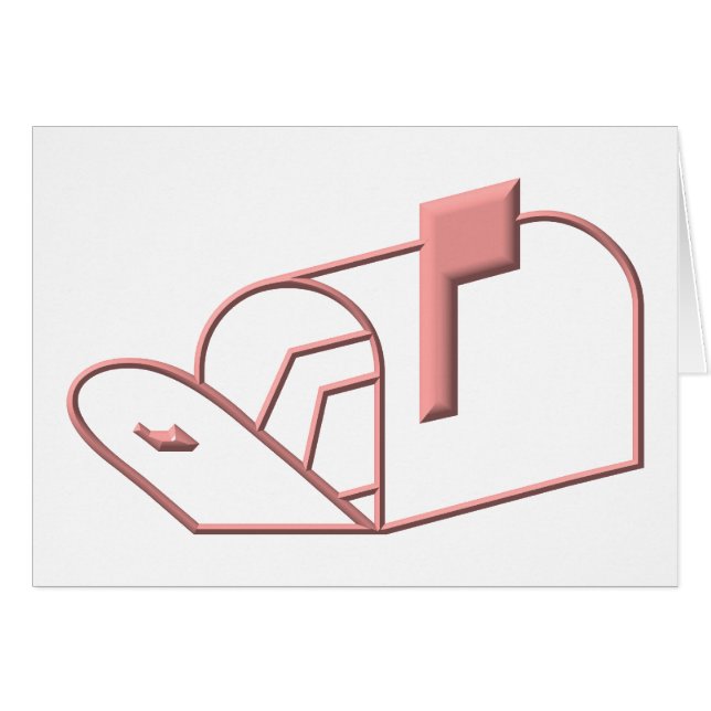 Öppna postlåda hälsningskort (Framsidan Horizontal)