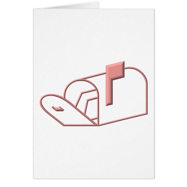 Öppna postlåda hälsningskort (Framsidan)