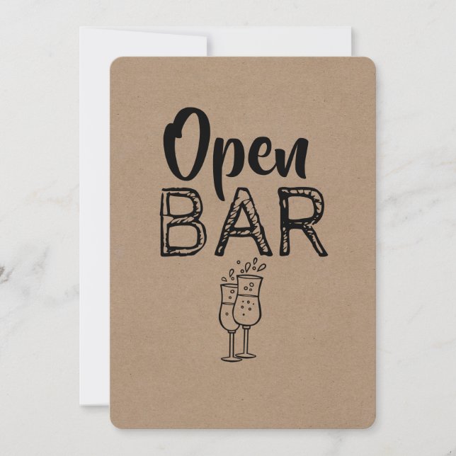 Öppna Pub | GROOMSMAN | BEST MAN Funny Frieri Inbjudningar (Framsida)