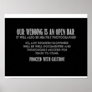 Öppna Pub-tecken Poster
