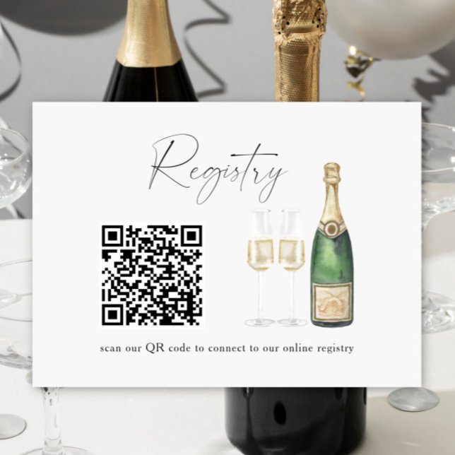 Öppna registret över Möhippor för champagne QR-kod Tilläggskort (Skapare uppladdad)