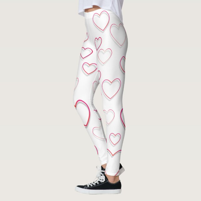 Öppna röda hörn leggings (Vänster)